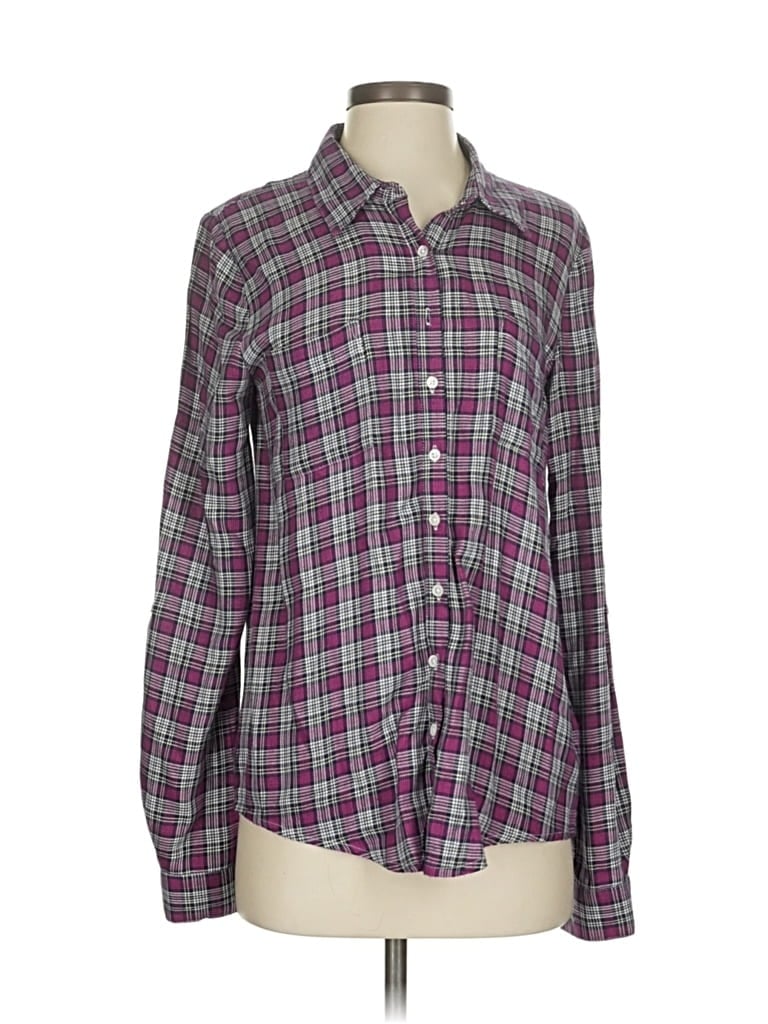 Pre-owned Soft Joie Long Sleeve Button Down Shirt In Purple