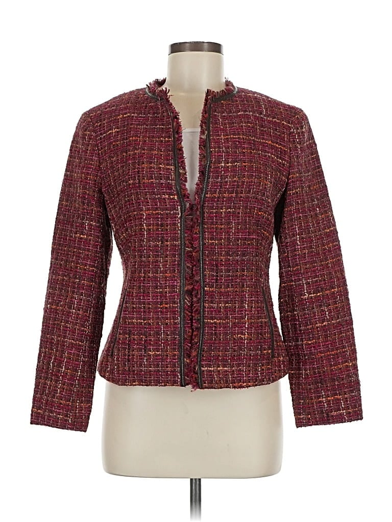 Pre-owned Lafayette 148 Jacket In Burgundy