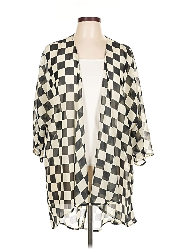 Pre-owned Lularoe Kimono In White