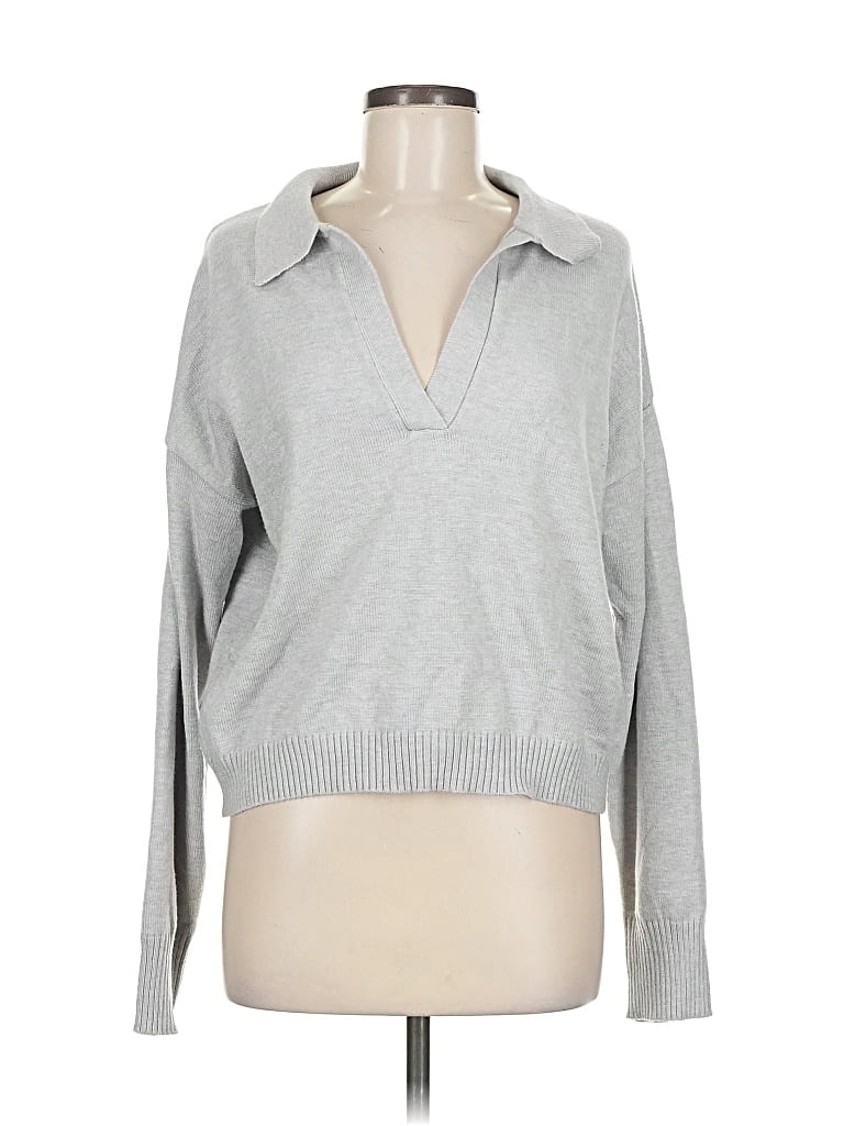 Pre-owned Elan Pullover Sweater In Gray