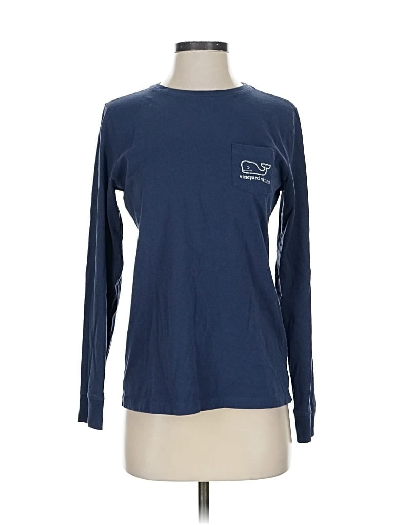 Pre-owned Vineyard Vines Long Sleeve T-shirt In Blue