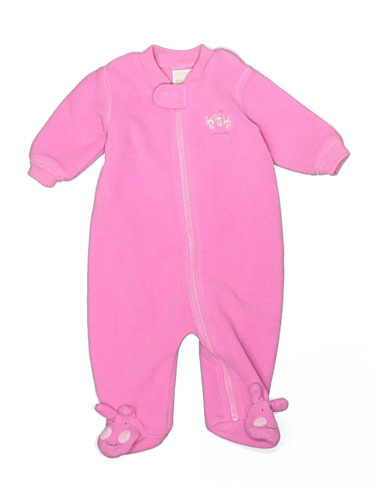 Pre-owned Oshkosh B'gosh Babies' Long Sleeve Onesie In Pink