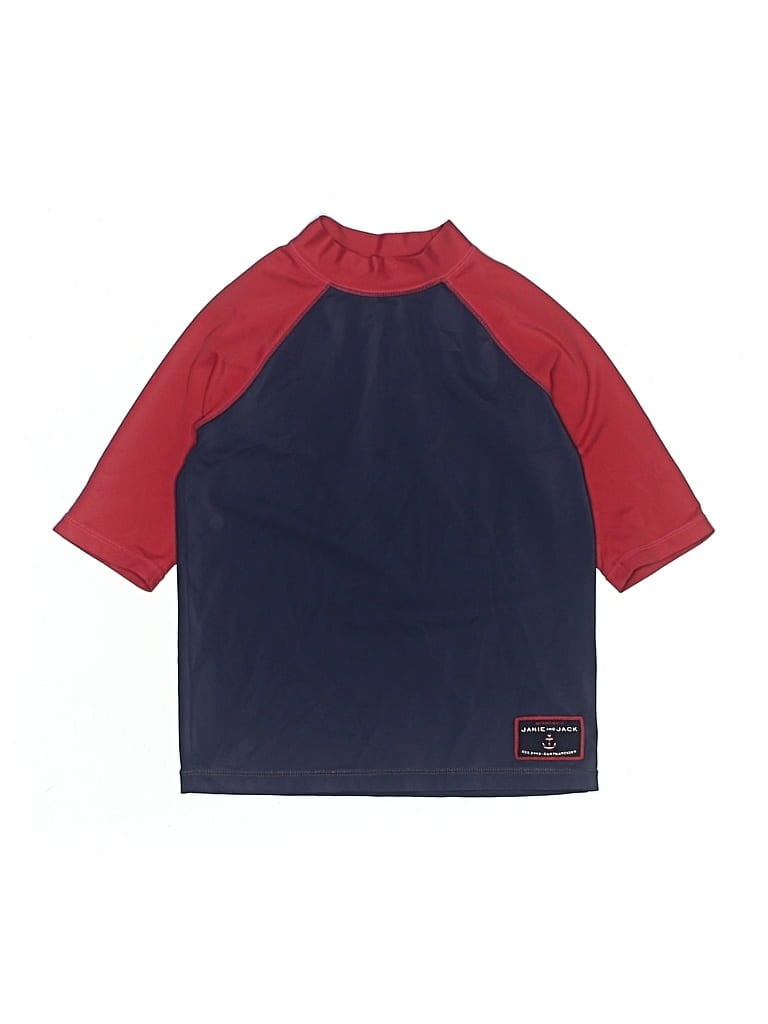 Pre-owned Janie And Jack Kids' 3/4 Sleeve Top Burgundy Tops