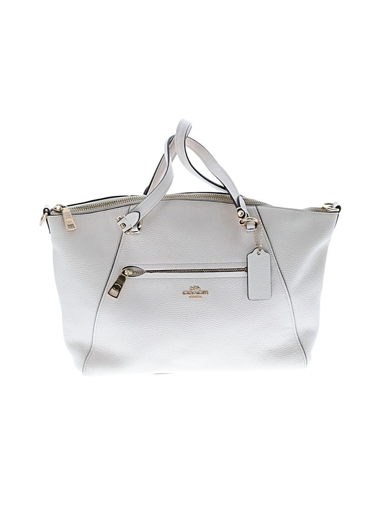 Pre-owned Coach Leather Satchel In White