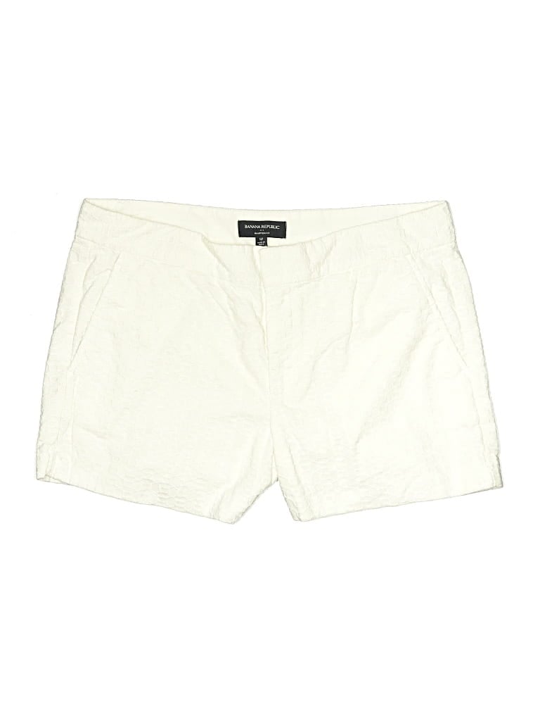 Pre-owned Banana Republic Factory Store Khaki Shorts In White