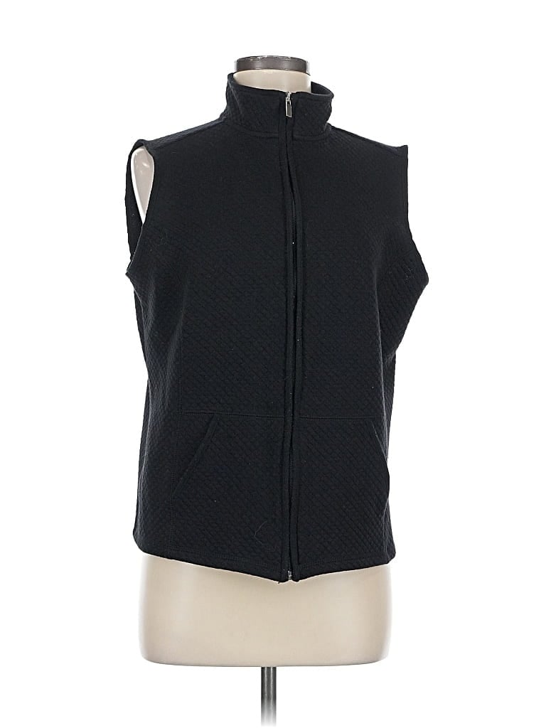 Pre-owned Karen Scott Sport Vest In Black