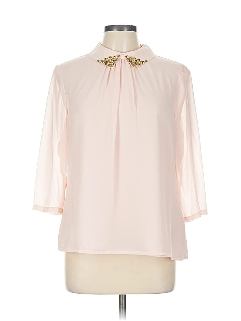 Pre-owned Ted Baker 3/4 Sleeve Blouse In Pink