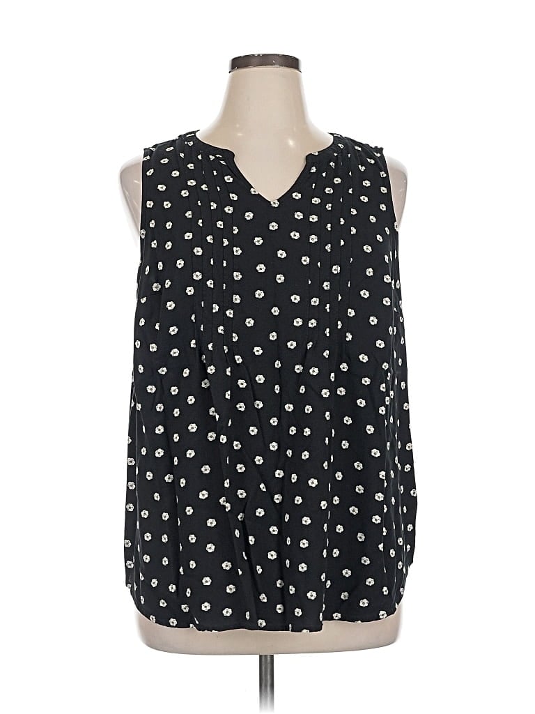 Pre-owned Croft & Barrow Sleeveless Blouse In Black
