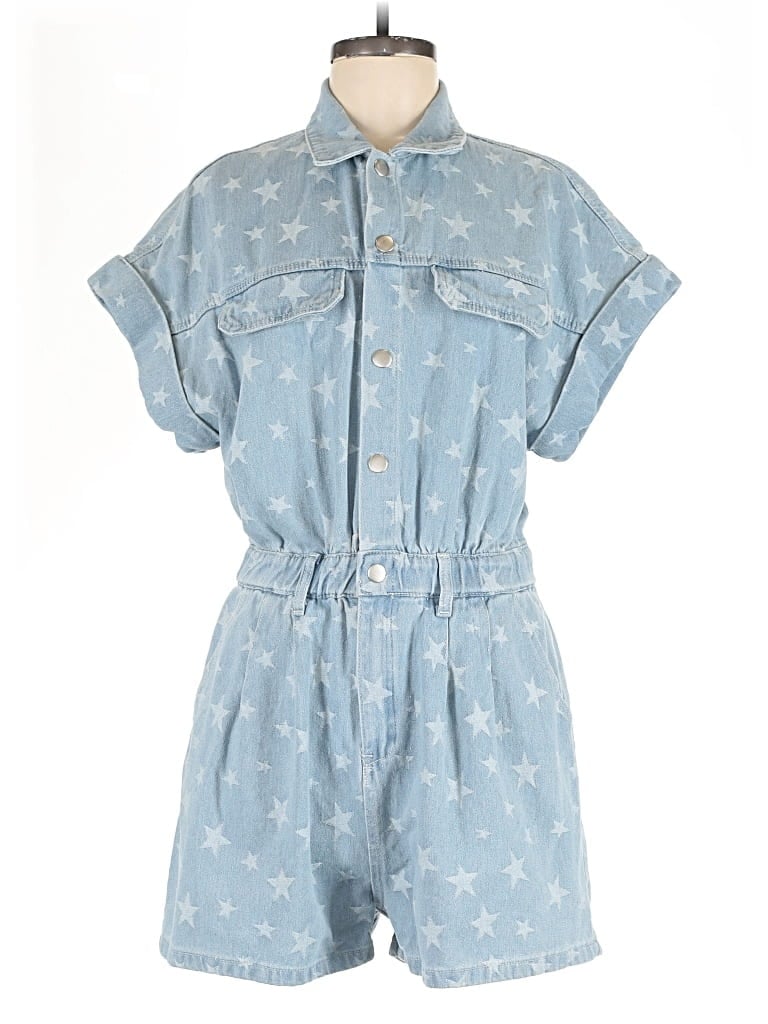 Pre-owned In February Romper In Blue