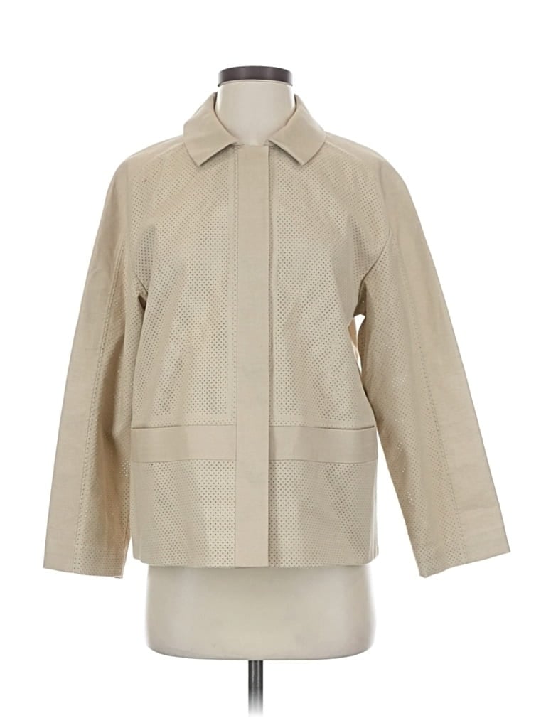 Pre-owned Lafayette 148 Coat In White