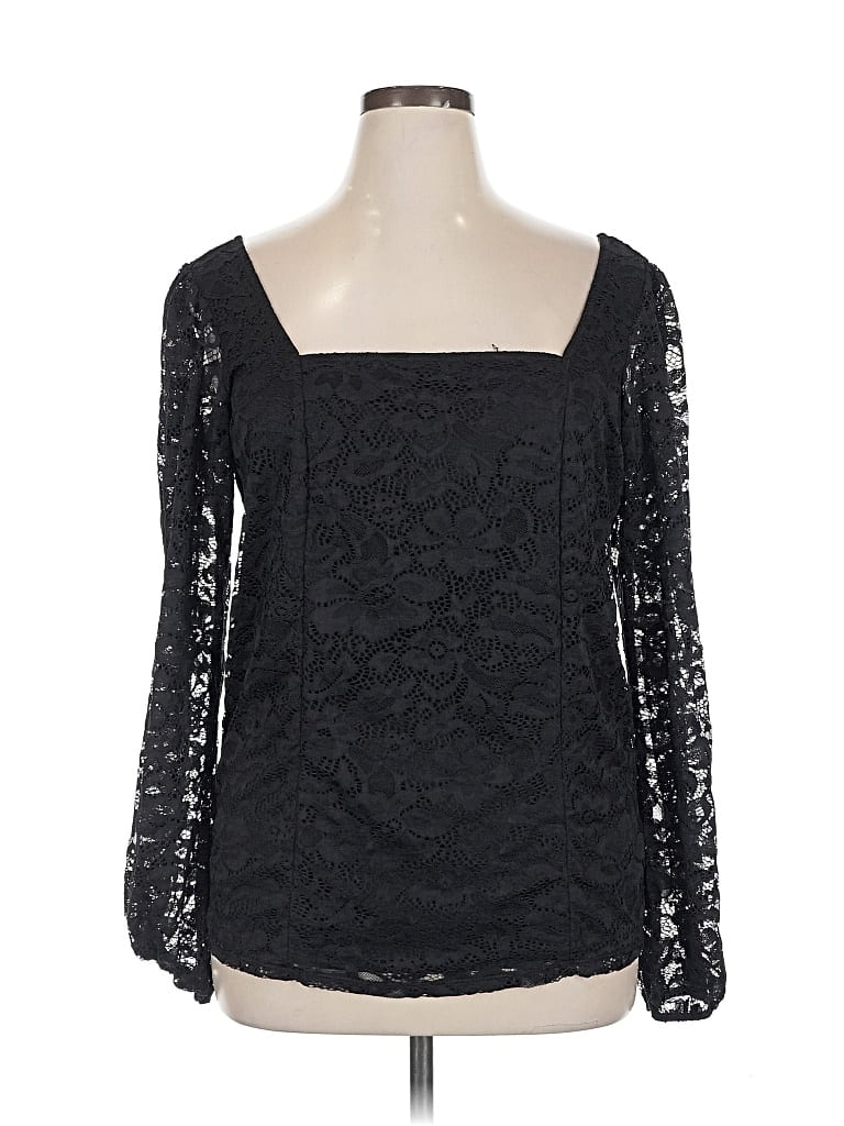 Pre-owned Torrid Long Sleeve Blouse In Black