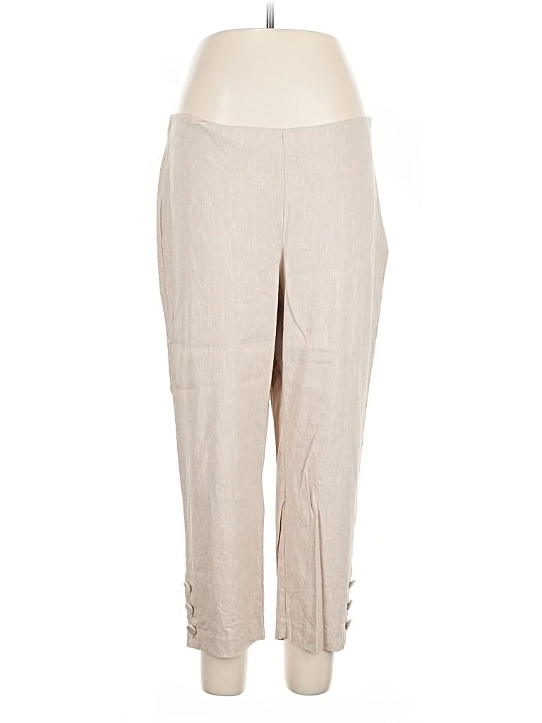 Pre-owned Jjill Linen Pants In Brown