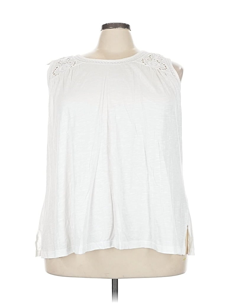 Pre-owned Caslon Sleeveless T-shirt In White