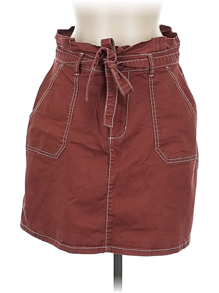 Pre-owned Cotton On Casual Skirt In Burgundy