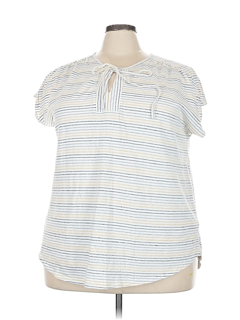 Pre-owned Caslon Short Sleeve T-shirt In White