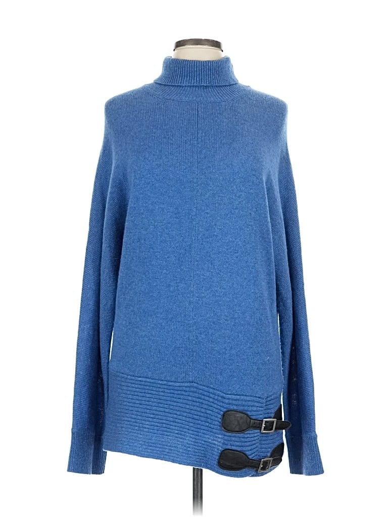 Pre-owned Moda International Turtleneck Sweater In Blue