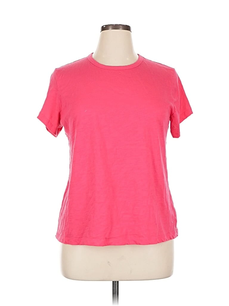 Pre-owned Time And Tru Short Sleeve T-shirt In Pink