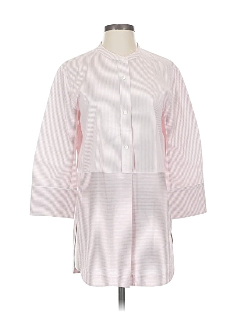 Pre-owned Vince 3/4 Sleeve Button Down Shirt In Pink