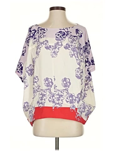 Diane von Furstenberg Short Sleeve Silk Top (view 1)