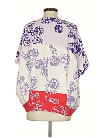 Diane von Furstenberg Short Sleeve Silk Top (view 2)