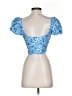 Splendid Blue Short Sleeve Top Size S - photo 2