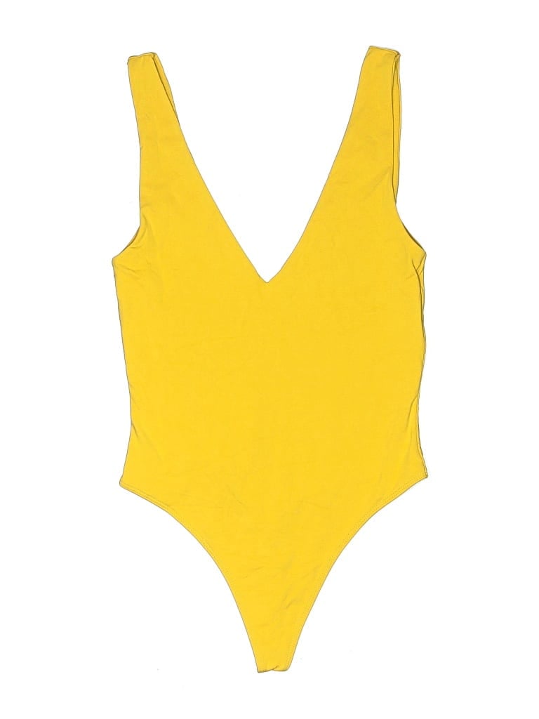 Pre-owned Babaton One Piece Swimsuit In Yellow