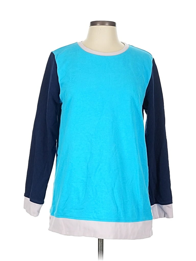 Pre-owned Lands' End Sweatshirt In Blue