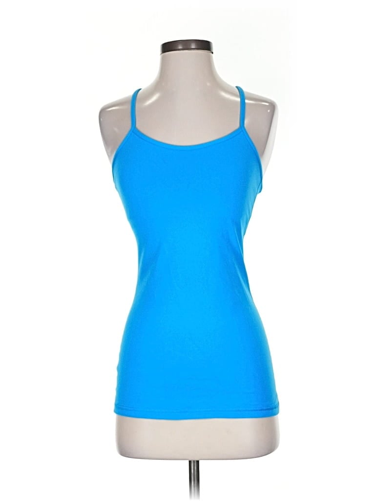 Pre-owned Lululemon Athletica Tank Top Blue Halter Neckline Tops