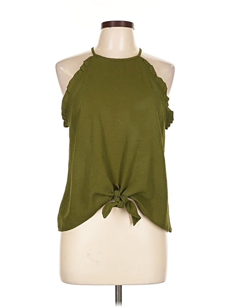Pre-owned Mine Sleeveless Blouse In Green