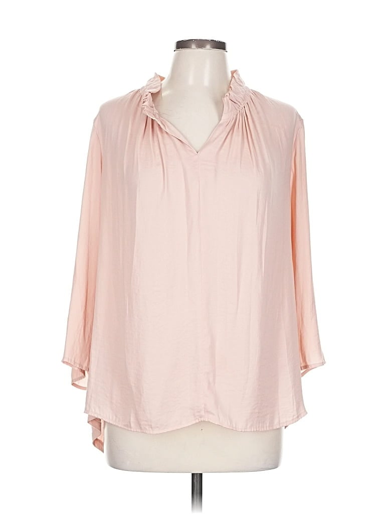 Pre-owned Ann Taylor 3/4 Sleeve Blouse In Pink