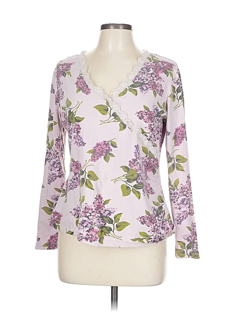 Pre-owned Covington 3/4 Sleeve Blouse In Purple