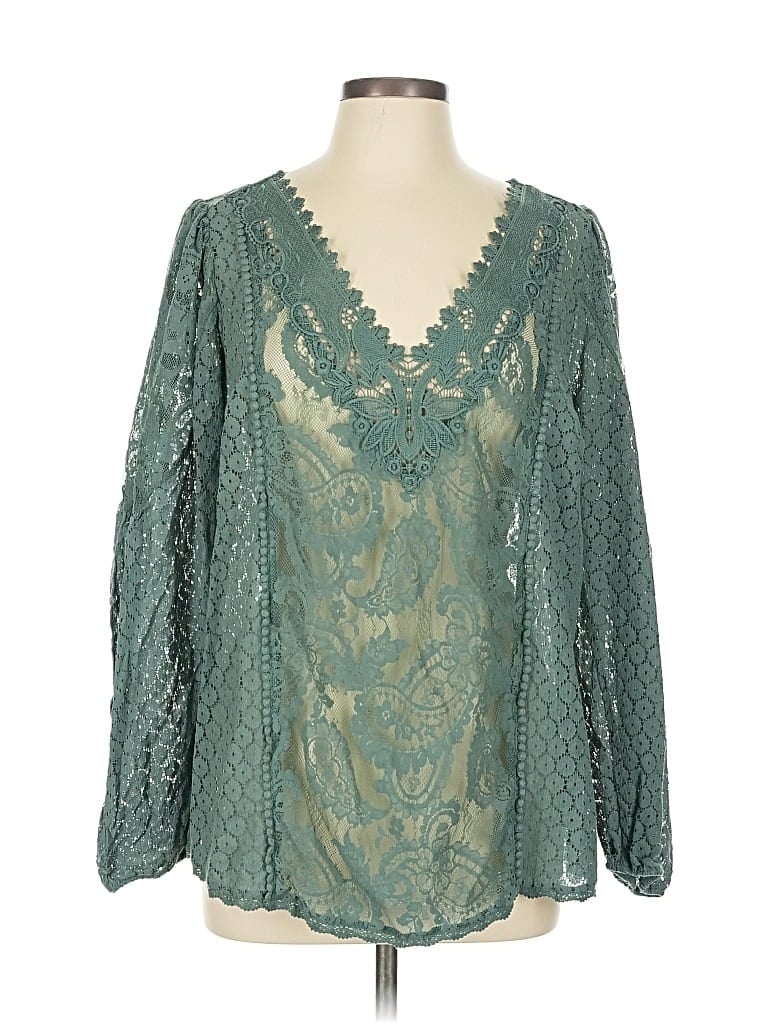 Pre-owned Torrid 3/4 Sleeve Blouse In Blue