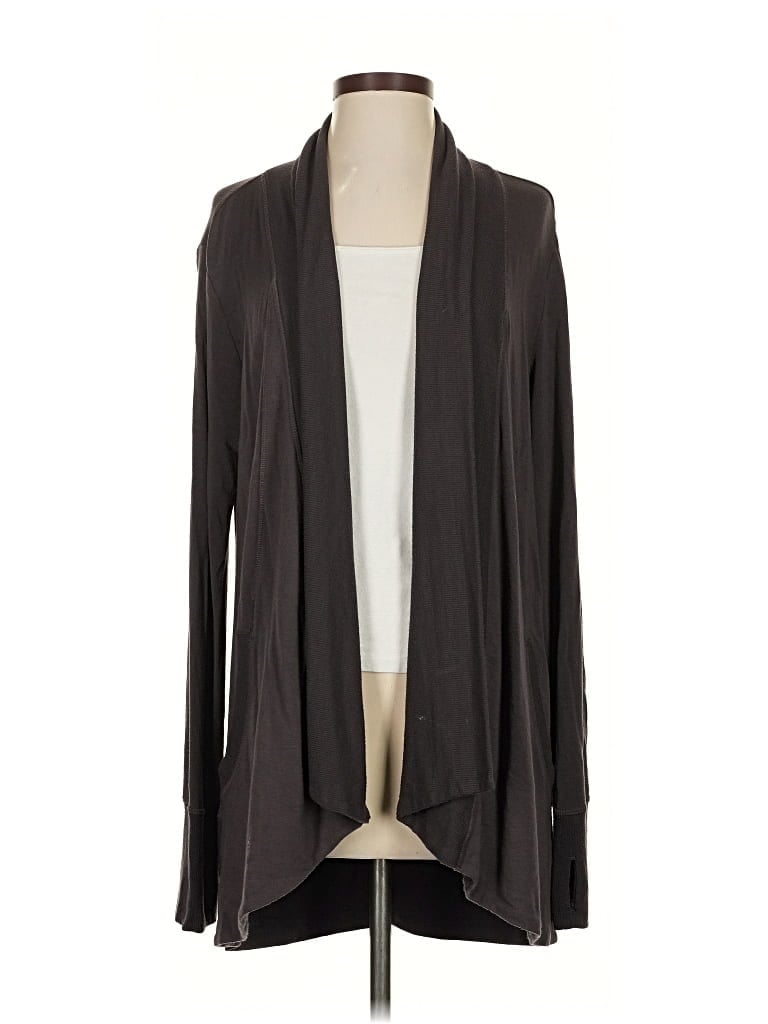 Pre-owned Athleta Cardigan Sweater In Gray