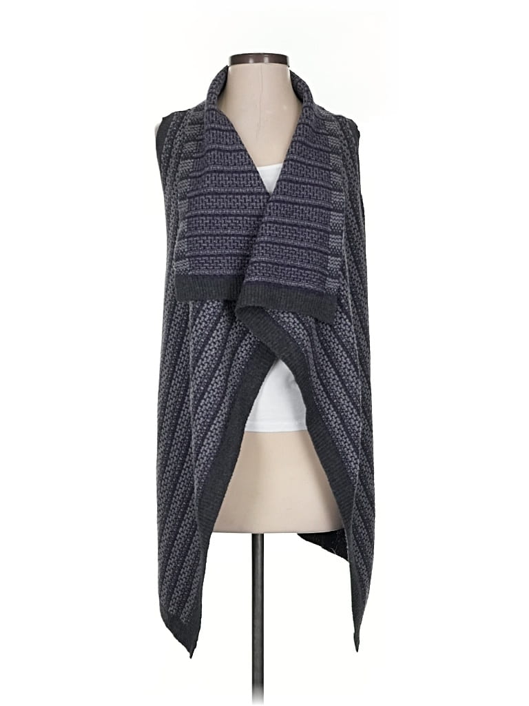 Pre-owned Theory Wool Cardigan Sweater In Gray