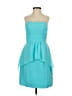 Alfred Angelo 100% Polyester Solid Teal Cocktail Dress Size 4 - photo 1