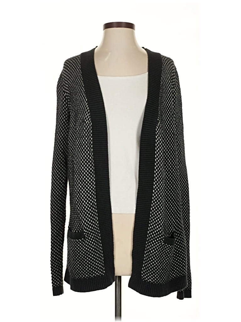 Pre-owned Lands' End Cardigan Sweater In Black