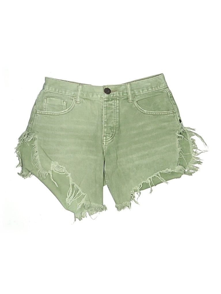 Pre-owned Oneteaspoon Denim Shorts In Green