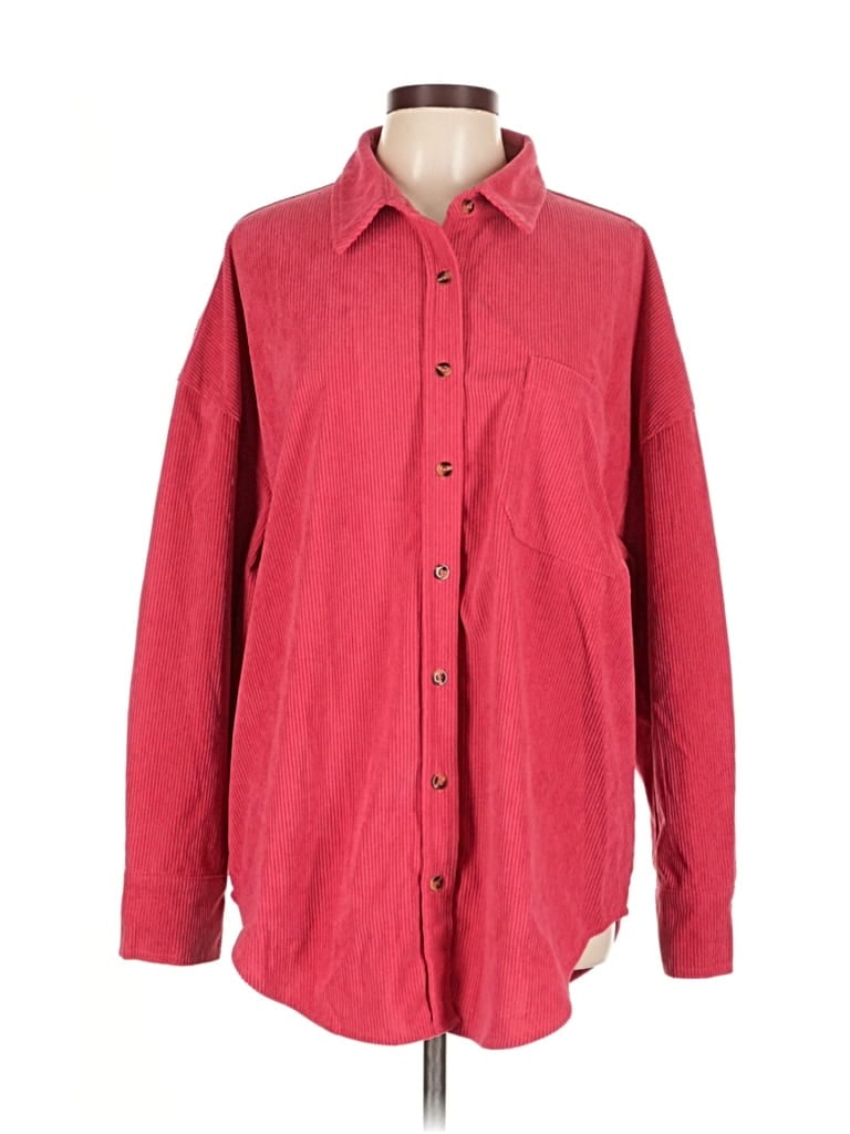 Pre-owned Unbranded Long Sleeve Blouse In Red