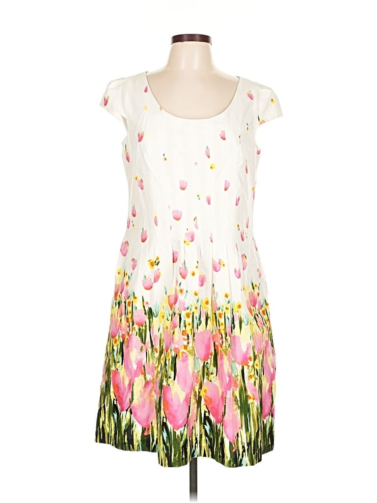 Pre-owned Liz Claiborne Casual Dress In White