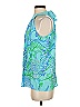 Simone Bruns 100% Silk Blue Sleeveless Silk Top Size L - photo 5