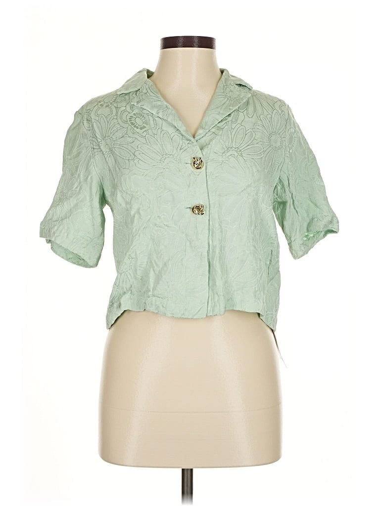 Pre-owned Sandro Blazer Jacket In Green