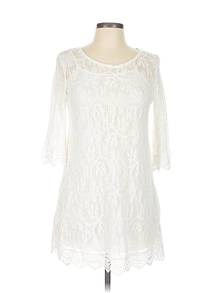 Pre-owned Divided By H&m Casual Dress In White
