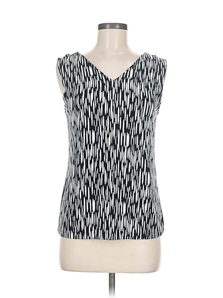 Pre-owned Travelers By Chico's Sleeveless Blouse In Silver