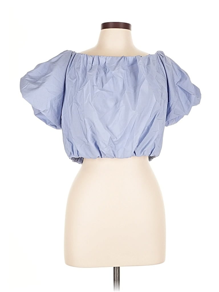 Banana Republic Factory Store Short Sleeve Blouse In Blue