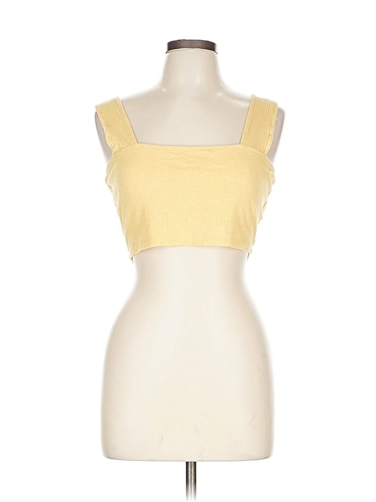 Pre-owned O'neill Tank Top Yellow Square Neckline Tops