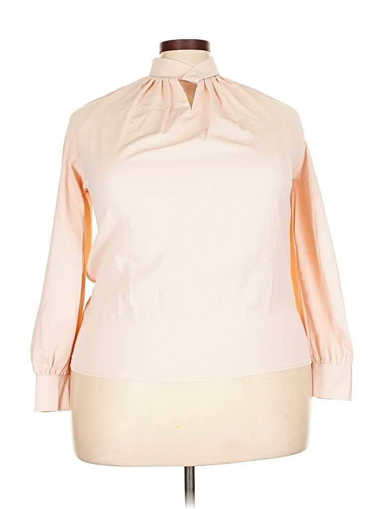 Pre-owned Unbranded 3/4 Sleeve Blouse In Pink