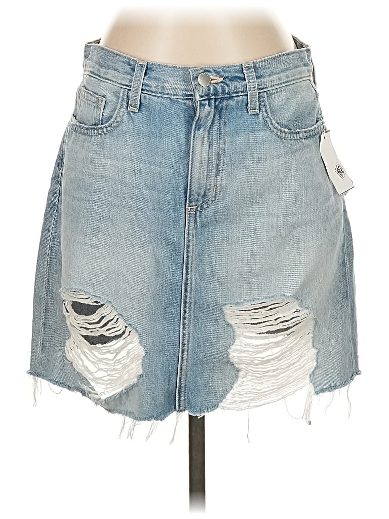 Pre-owned L'agence Denim Skirt In Blue