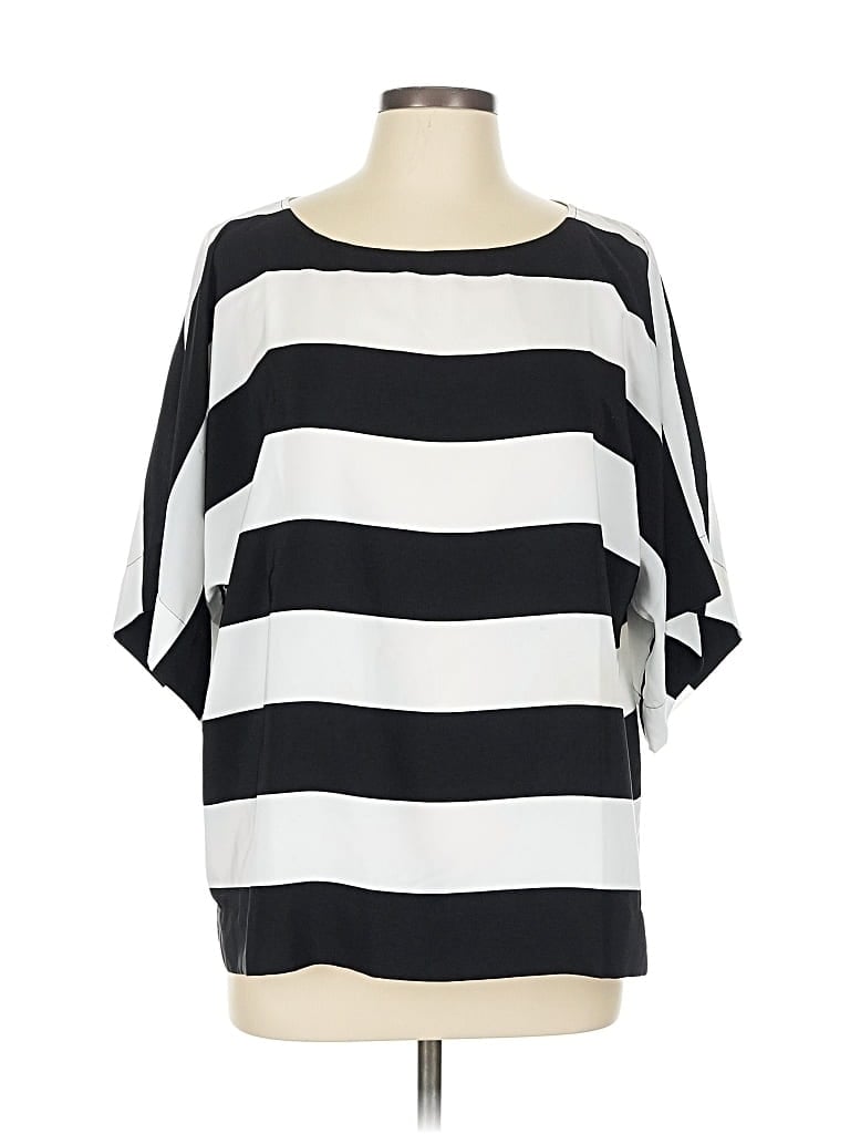 Pre-owned Chico's 3/4 Sleeve Blouse In Black