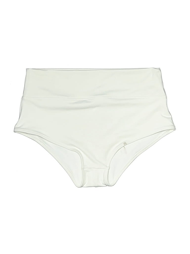 Pre-owned Victoria's Secret Pink Swimsuit Bottoms In White