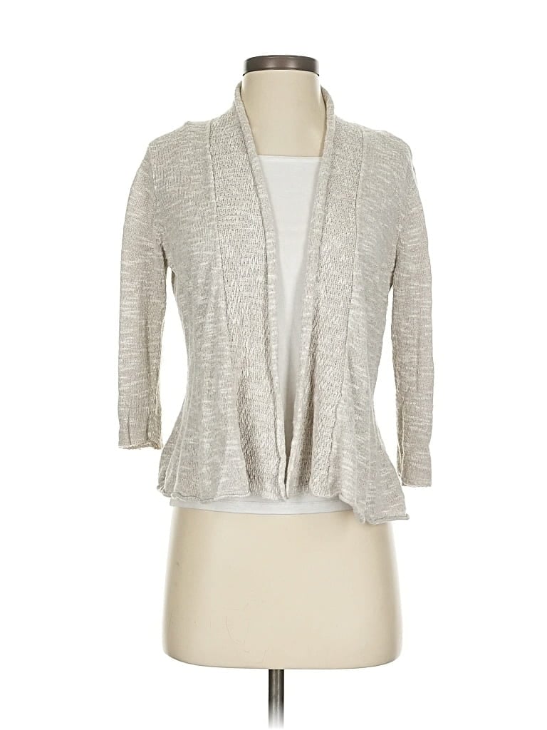 Pre-owned Eileen Fisher Cardigan Sweater In White